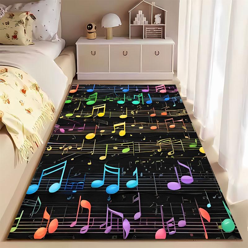 Colorful Music Notes Pattern Suitable As a Non-slip Mat for the Living Room or Bedroom Sofa