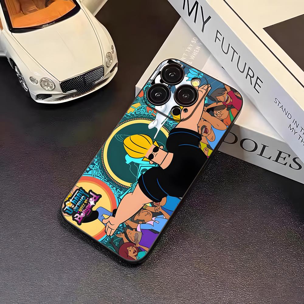 Johnny Bravo Anime Phone Case For 16 Pro Max Iphone 17 Pro Max 14 15 Plus 12 13 11 Pro Xr X Xs SE Back Cover