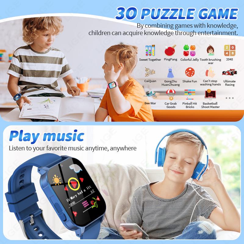 New Kids Puzzle Game Smartwatch Camera Take Video Study Card Audio Story Book Watch Boys Girls Flashlight Child Smart Watch