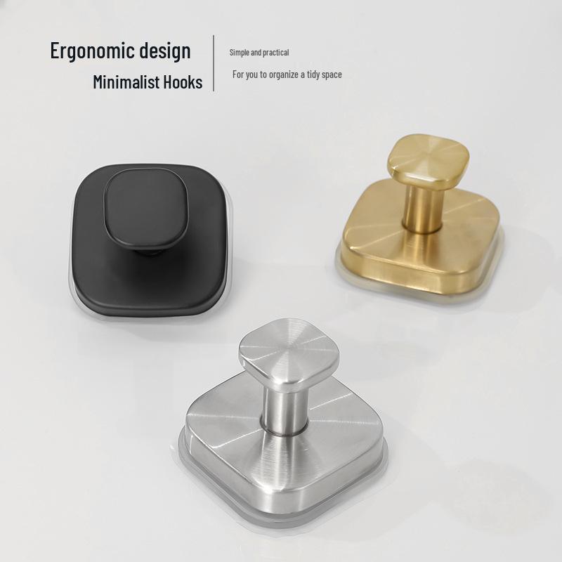 Stainless Steel No-Punch Vacuum Suction Cup Hook for Kitchen & Bathroom