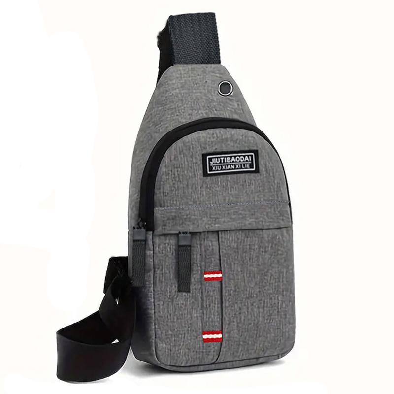 Neutral Style Men's Functial Chest Bag, Suitable for Business Trips. Simple Design, Made of Nyl Material, with a Crossbody Strap