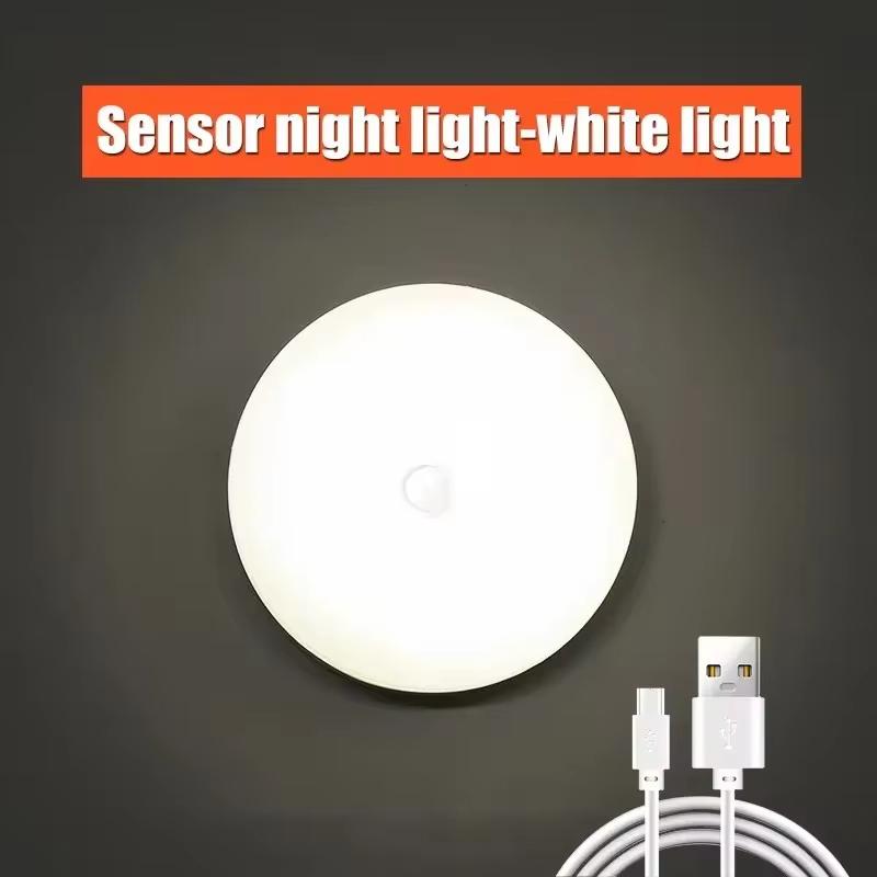 Motion Sensor LED Night Light USB Rechargeable Night Lamp For Kitchen Cabinet Wardrobe Lamp Staircase Wireless Closet Light