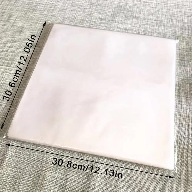 25/50Pcs 12Inch Clear Vinyl Record Protecter Lp Vinyl Record Self Adhesive Bag Plastic Inter Sleeves For Cd Tape Protect Sleeves