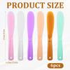6Pcs Large Plastic Cosmetic Spatula Face Mask Spatula Plastic Cosmetic Spatula Reusable Cosmetic Mask Mixing Spoon Jelly Mask Spatula Stick
