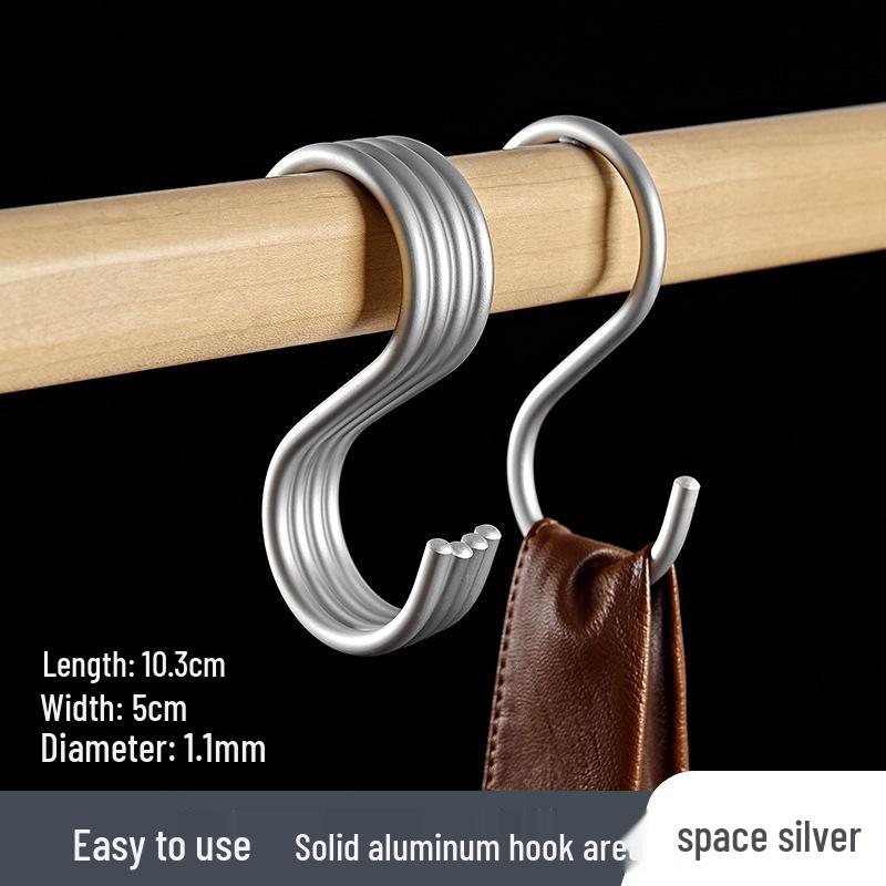 Hliníková slitina S-háčky Multifunkční na šály, šátky, tašky a kuchyňské potřeby