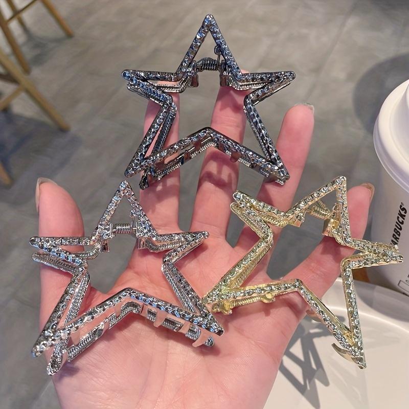 Clip a Pinza per Capelli Estiva da Donna in Metallo, Clip Grande a Pinna di Squalo per la Parte Posteriore della Testa, Esclusivo Fermaglio per Capelli, Nuovo Design Accessorio Pettine per Capelli