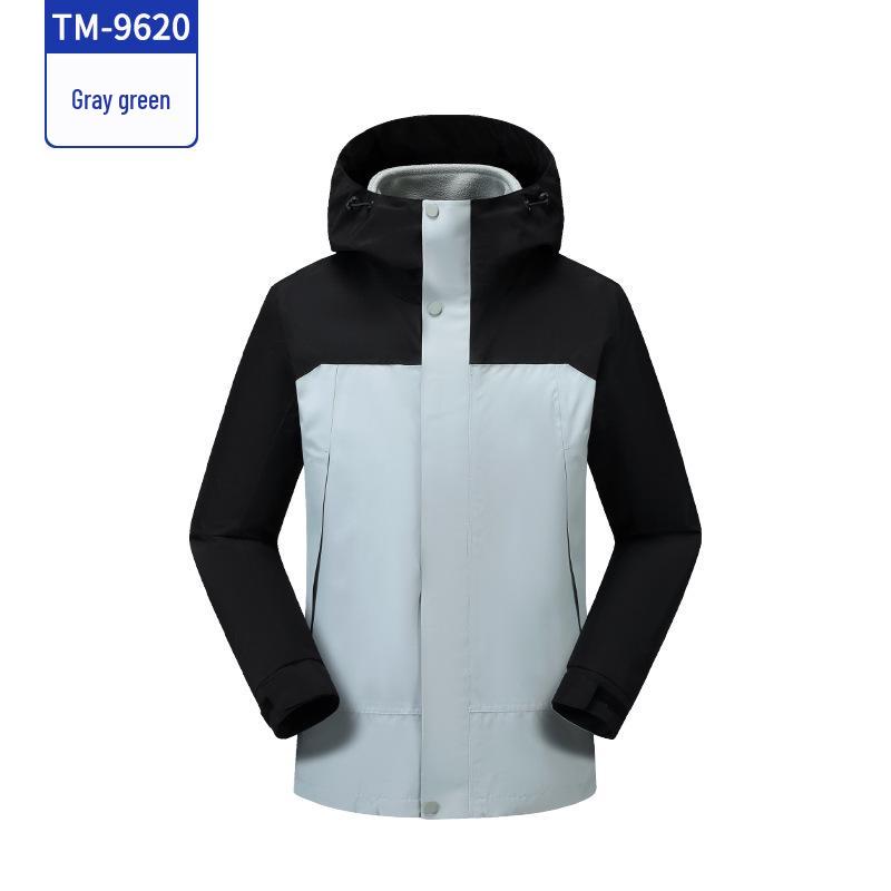 Custom Autumn/Winter Three-in-One Graphene Self-Heating Windbreaker with Embroidery
