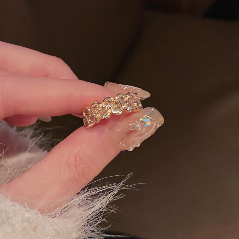 Vintage Medieval Style Flower Zir*****Pen Ring Personality Niche High Sense Exquisite Temperament Accessories