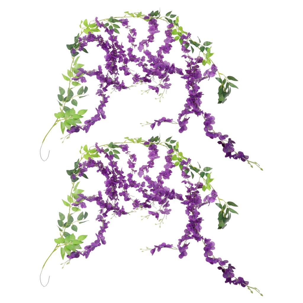 2 Artificial Wisteria Flower Vines for Elegant Home and For Wedding Decor Long Lasting Silk Material for All Occasions