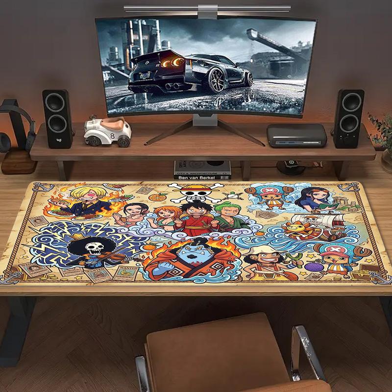 Anime One-Piece Color Mouse Pad Large Gaming Table Cushion Non-slip Laptop Tablet Big Mousepad XXL Mat Mini PC Playmat With Lock Edge