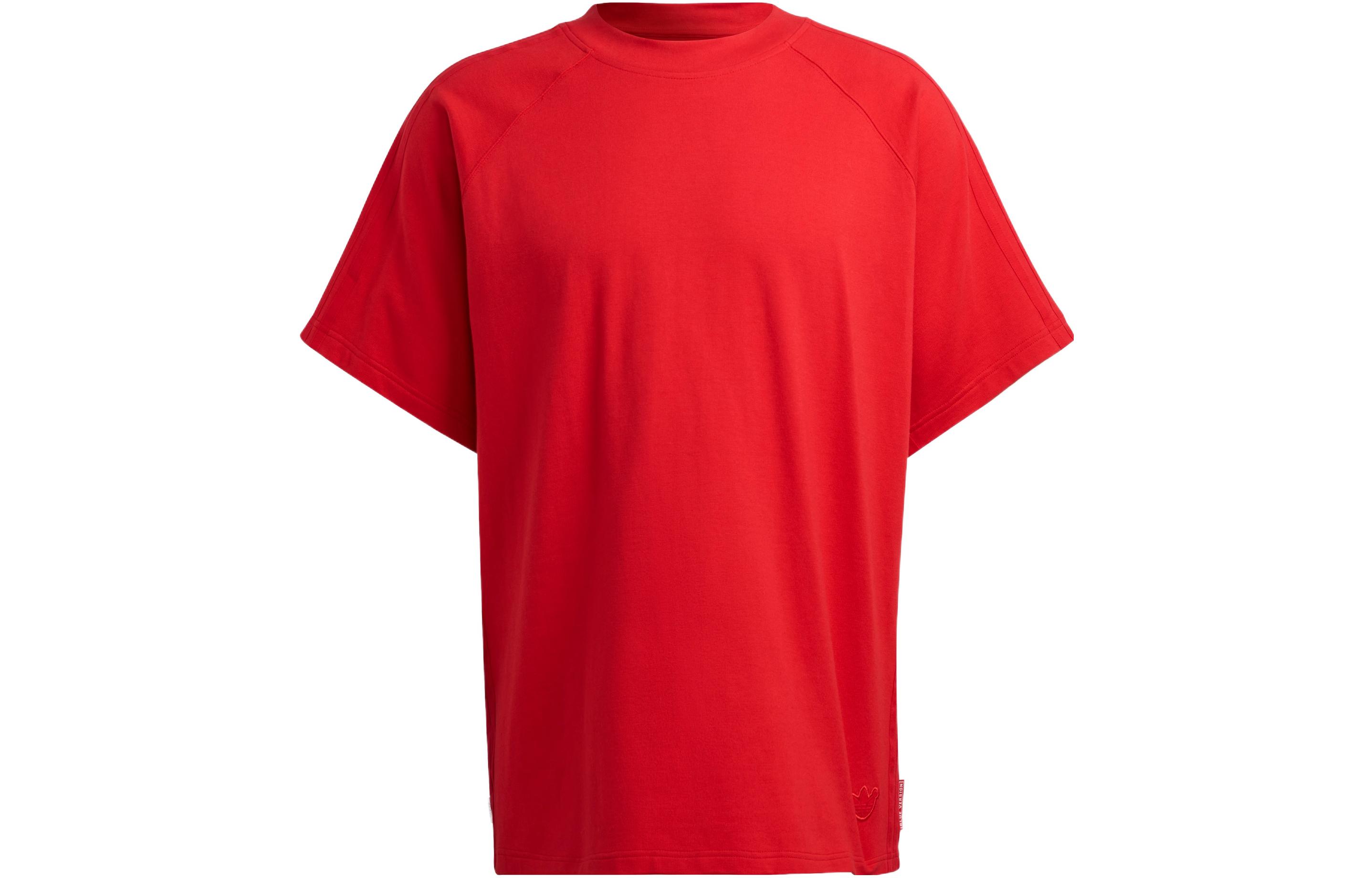 

Adidas Originals Blue Version Collection T Shirts Men s Red Crew Neck Moderate Straight Fit IA2445 XL