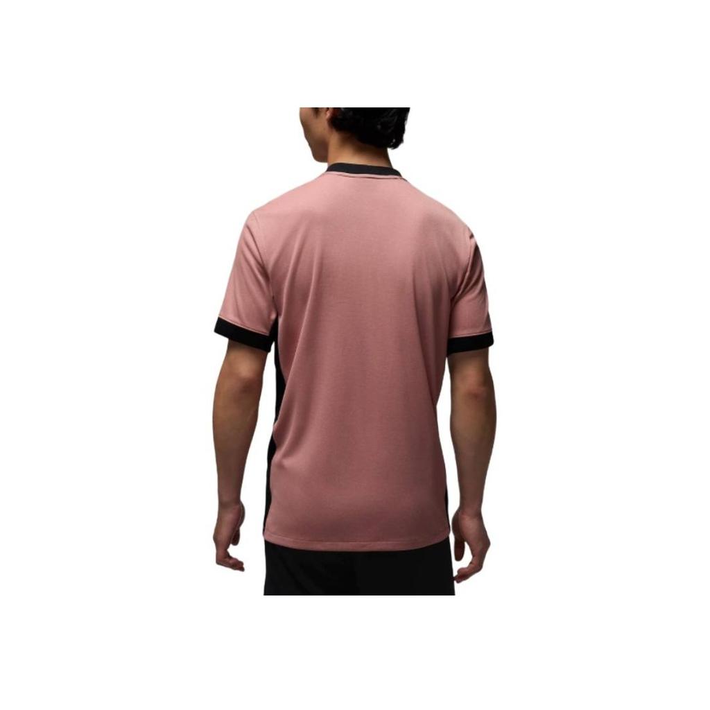 Jordan Dri Fit Paris Saint Germain Comfortable Fashion Breathable Quick Dry Retro Football Shirt Unisex Tops Rust-Pink Black FQ2024-686