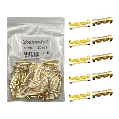 50/100/200pcs Gold Color Terminal Line Teeth Fascia Terminal Wiring Tab Connectors Cold Terminal Cold Inserts