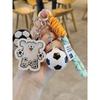 Exquisite Acrylic Football Keychain Bag Charm for Boys & Girls - Cute Student Gift
