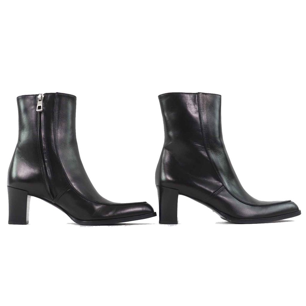 Excellent BALLY Ankle Boots TIURA-FE Side Zip Short Boots Black Leather Women Used