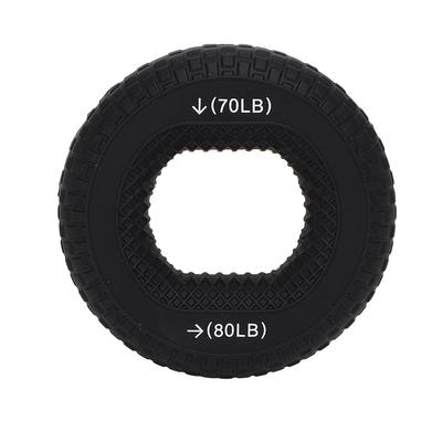 Hand Grip Strengthener Soft Silicone Black 70 To 80LB Portable Tire Texture Forearm Finger
