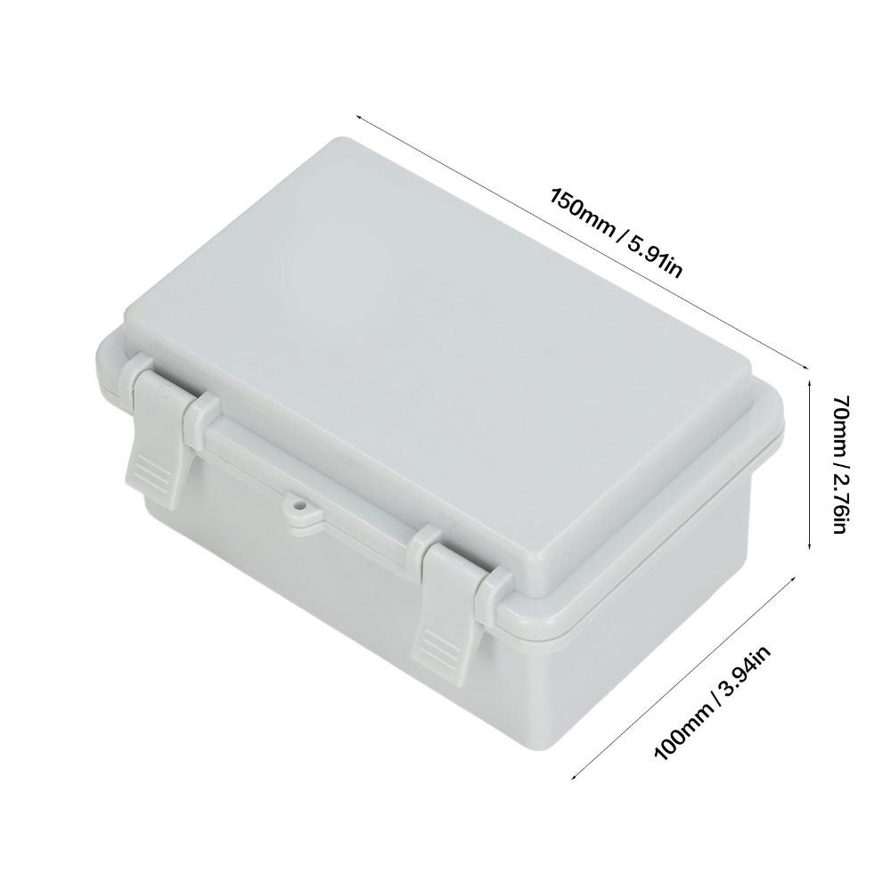 Grey Junction Box Plastic Clip Electrical Enclosure Durable Project Box Outdoor