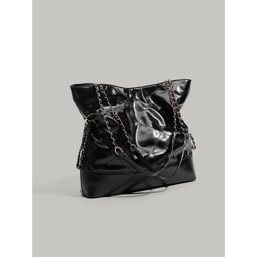 IELGY Ladies Tote Bag Diamond Chain Shoulder Large Capacity Commuter Bag
