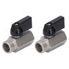 2Pcs Ball Valve Brass Plated Sand Blasting G38 Female Male Ball Valve for Piping Systems