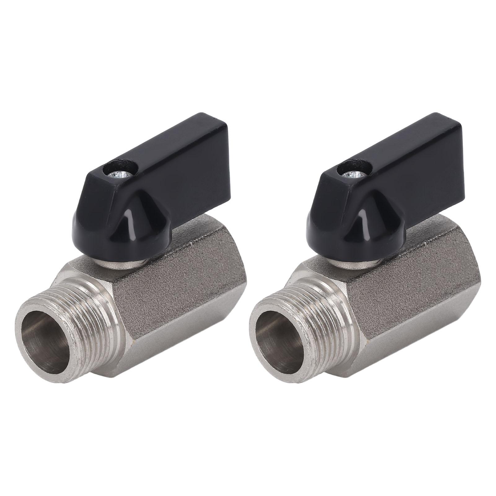 

2Pcs Ball Valve Brass Plated Sand Blasting G38 Female Male Ball Valve for Piping Systems
