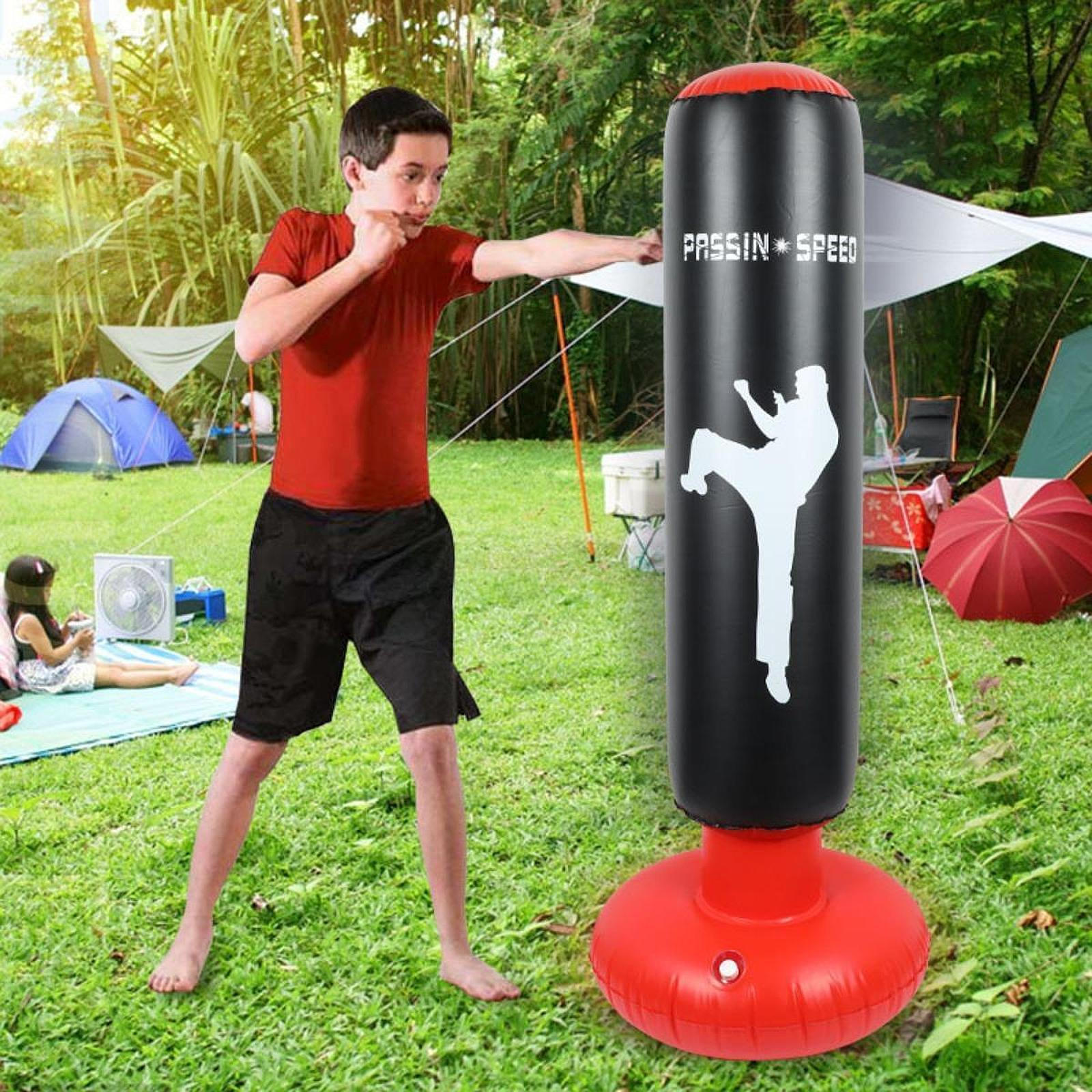 

Надувная детская боксерская груша для детей, тяжелая портативная стойка для бокса чёрный