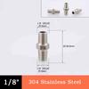 10pc 304 Stainless Steel Hexagonal Outer Wire Double Headed Straight Through Coupling Threaded Pipe Male Thread Hex Nipple Union