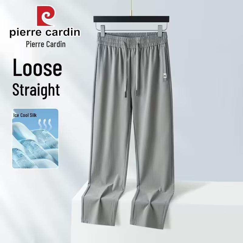 Pierre Cardin Men's Casual Ice Silk Straight-Leg Pants