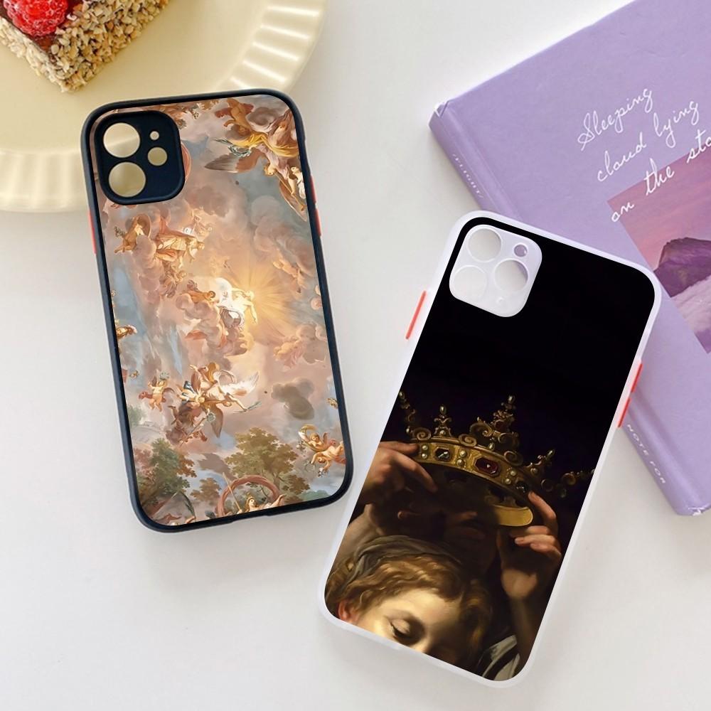 Renaissance Art Phone Case For IPhone 14 X XR XS 7 8 Plus 11 12 13 Pro MAX 13mini Matte Shockproof Case