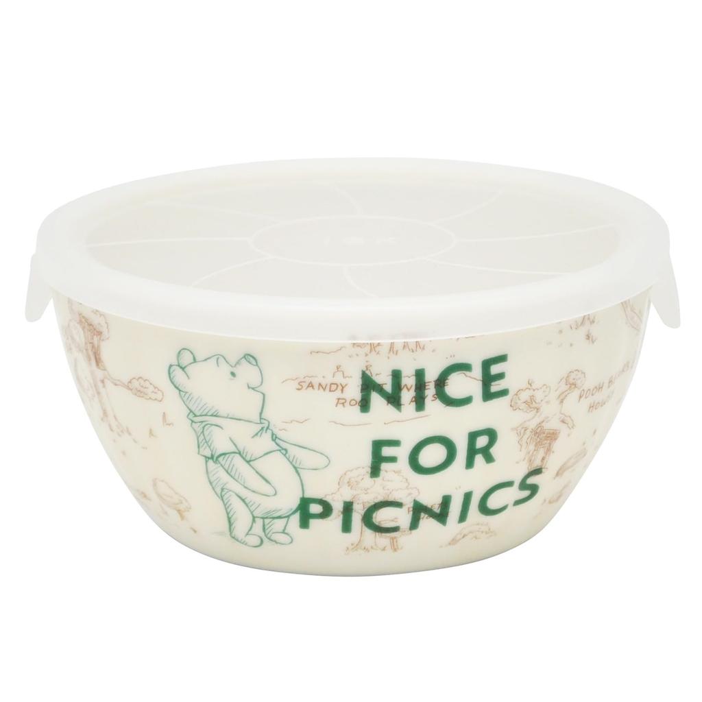 Disney the Storage Container Microwave Pack Canister with Lid 3 Piece Set 150ml 310ml 560ml Microwave Dishwasher Safe 100 Acre Picnic Tableware