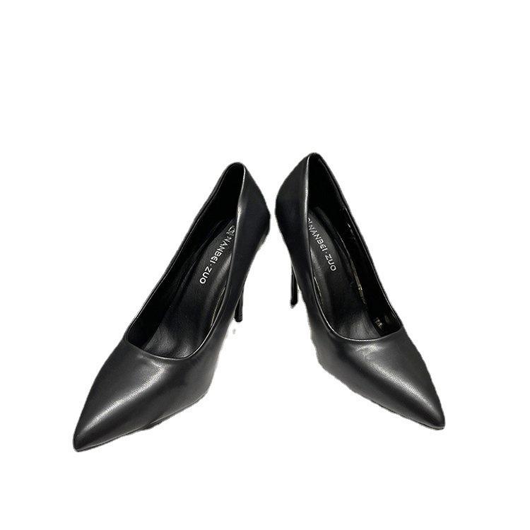 Size 34-43 large size women's shoes 41 fat feet thin heels pointed high heels women's Korean version fashion spring small single shoes 42