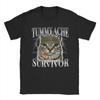 Tummy Ache Survivor Cat Meme Funny Saying Cats Animals T Shirt Summer Pure Cotton T-Shirts for Men's Trending Casual Tee Shir...
