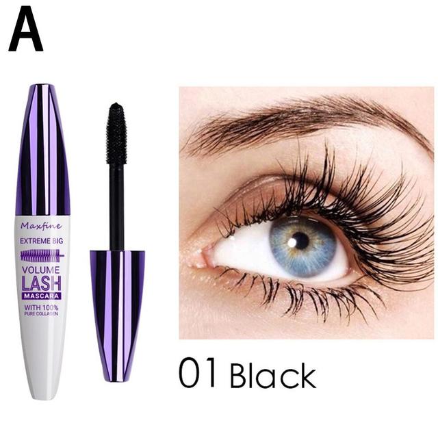 5D Silk Fiber Mascara Lash Color Mascara Waterproof Rimel 3D Mascara Ögonfransförlängning Tjock förlängande ögonfransar Kosmetisk