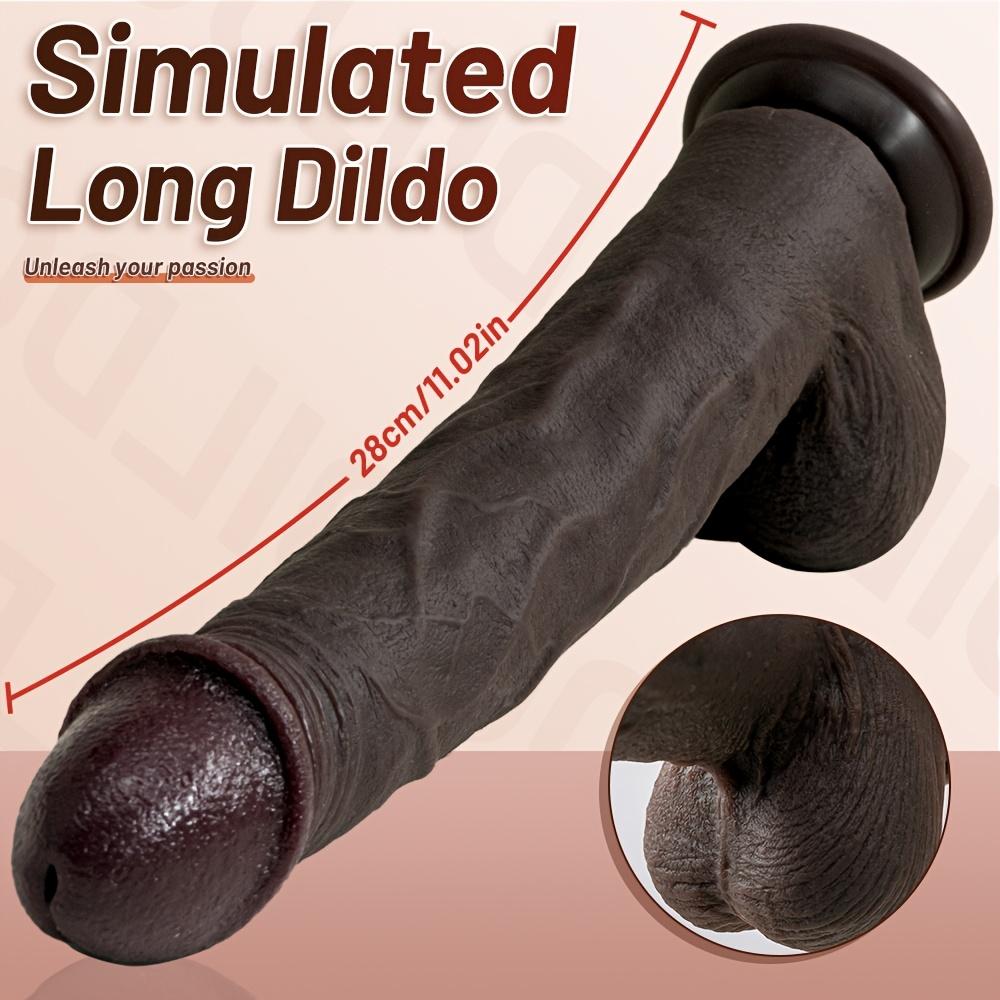 Wearable Realistic Dildo for Adults –11.02 Inch Thick Silicone Dildo with Strong Suction Cup, Flexible G-Spot & Anal Massager for Women, Men & Couples