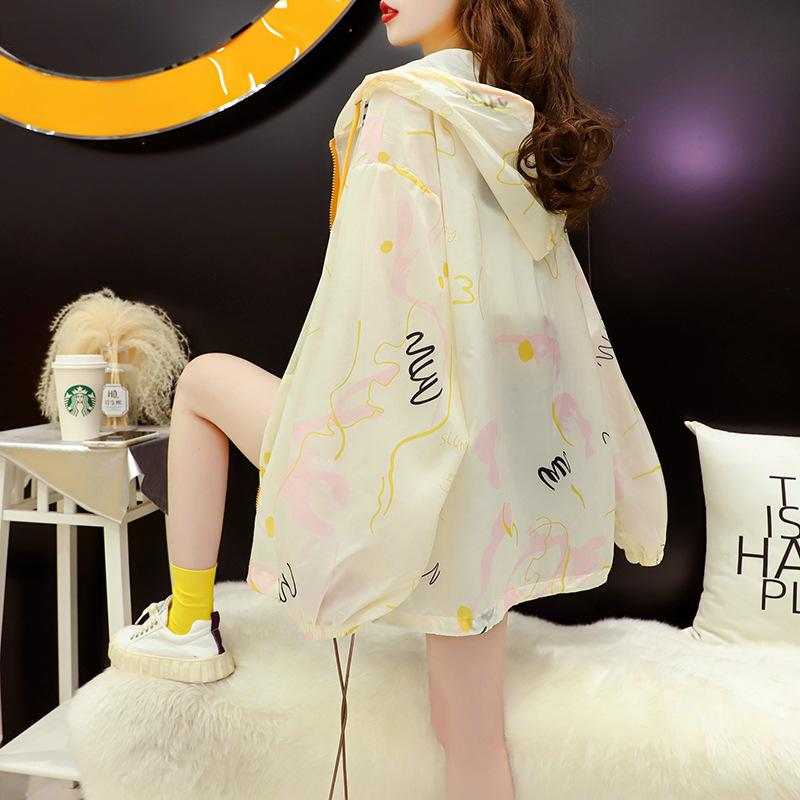 

Ice Silk Солнцезащитная одежда Женский кардиган Тонкое пальто Летняя защита от ультрафиолета Дышащая солнцезащитная одежда с капюшоном S жёлтый
