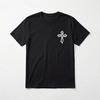Tribal Cross Graphic T-Shirt Minimalist Gothic Streetwear Tee