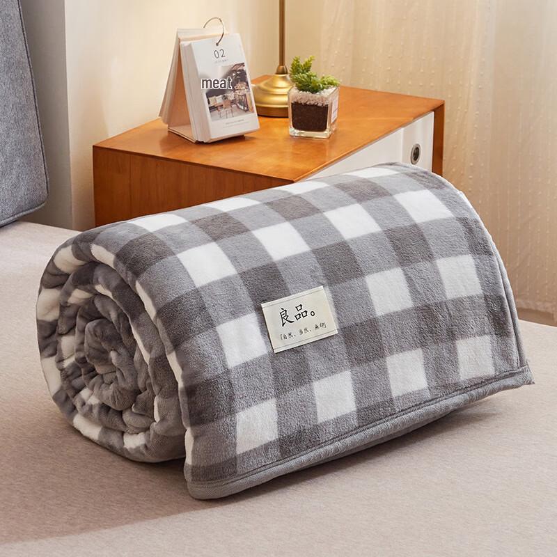 

LISM Large Grid Fleece Blanket & Pillowcase Set