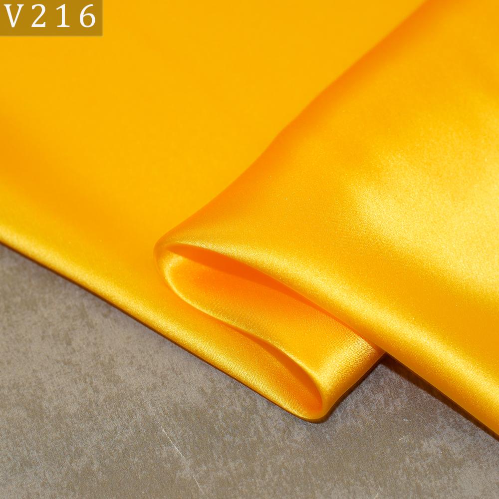 HYSK Natural Genuine Pure 100% Silk Crepe Satin Fabric Silk China Duchess Plain Brown by Meter for Dress Bedding Wedding