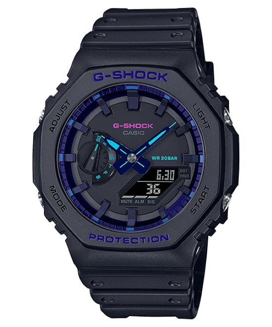 

Casio G-shock Цифро-аналоговые мужские часы GA-2100VB-1A чёрный