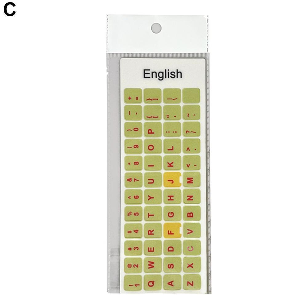 Laptop English Keyboard Stickers Macaron Color Key Stickers Desktop Computer Stickers Frosted Repair Film