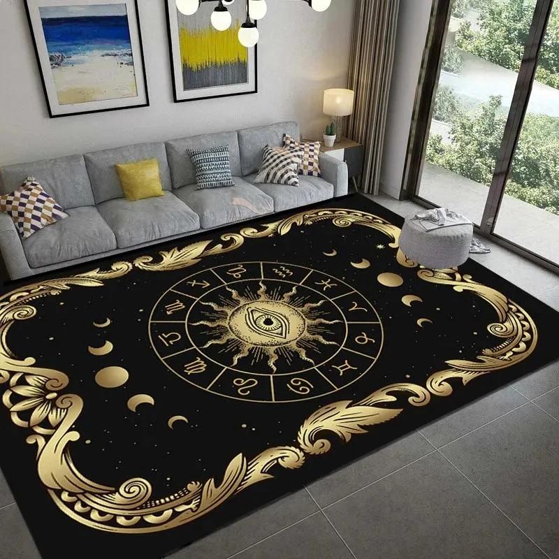 Tarot Witch Gothic Eyes Print Carpet for Living Room Home Decoration Sofa Table Large Area Rug Bedroom Bedside Floor Mat Gift