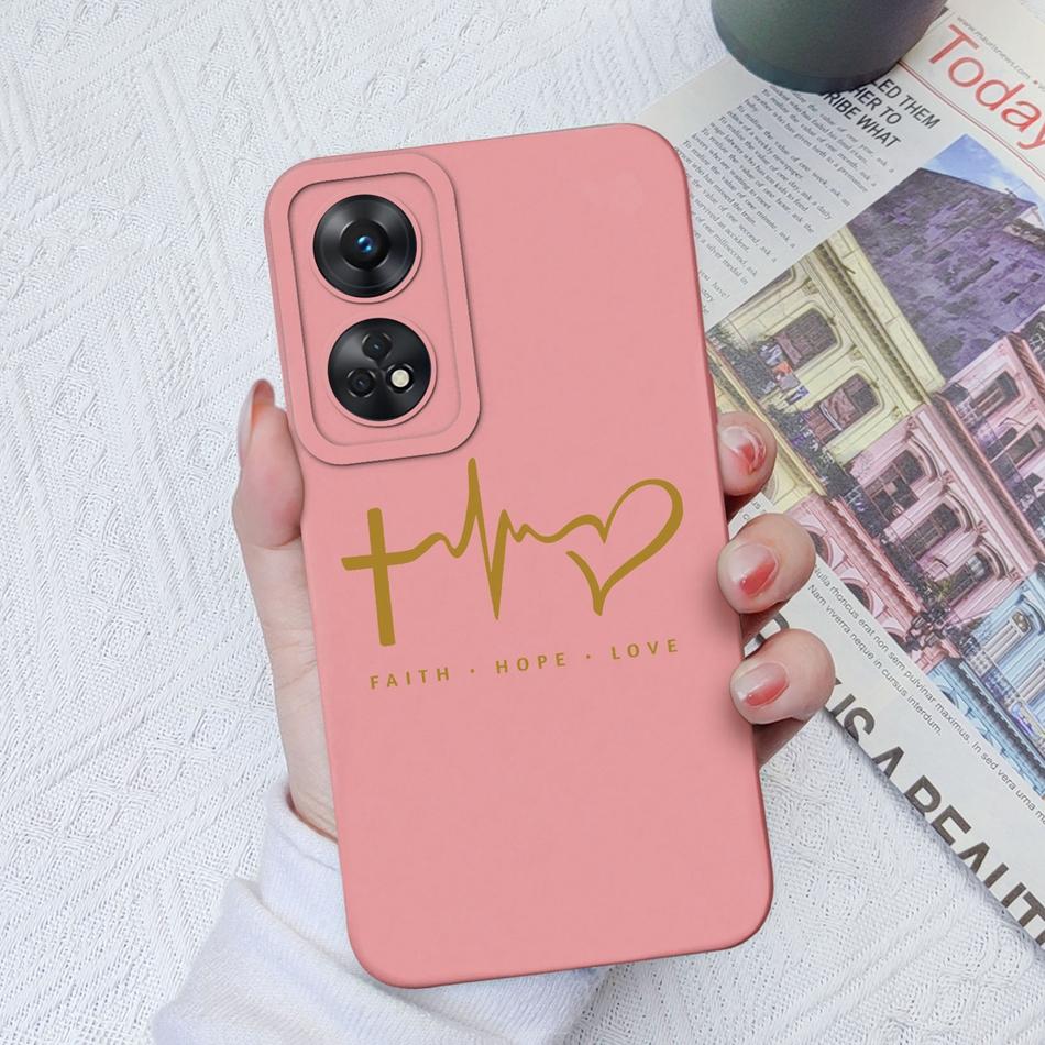 Per Custodia Telefono Oppo Reno 8T 8Z Cuore Amore Protezione Fotocamera Morbido Silicone Liquido Copertura Posteriore Per OPPO Reno8T 4G 5G 8 Lite Guscio