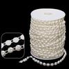 Imitation Pearls String Beads Chain for Art Craft 25M Artificial Pearls Beads Chain for Bridals Dress Wedding Decoration