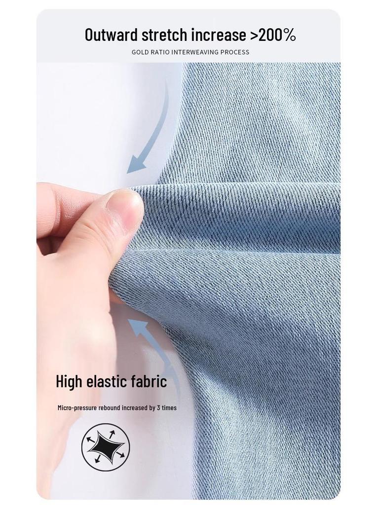 Women's High Waist Slim Fit Light Flare Jeans, Petite Micro Horseshoe Style, New for Spring and Autumn 2024.