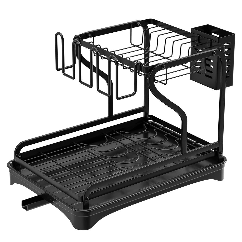 2tier Dish Rack,2tier Dish Drying Rack with Storage Rack,2tier Kitchen Organizer and Storage for Tableware,dish Storage Rack