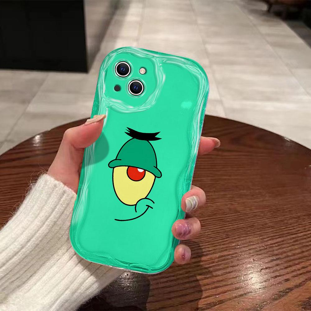 

Милый 3D Волна Губки Боба Чехол Для IPhone 16 15 14 13 12 11 Pro Max Mini X XR XSMAX 8 7 6S Plus Мягкая Силиконовая Крышка iPhone 15 Plus