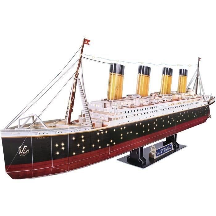 Puzzle 3D lumineux - Bateau Titanic - Jeu de construction - EXPLORA - 266 pièces - Dès 8 ans