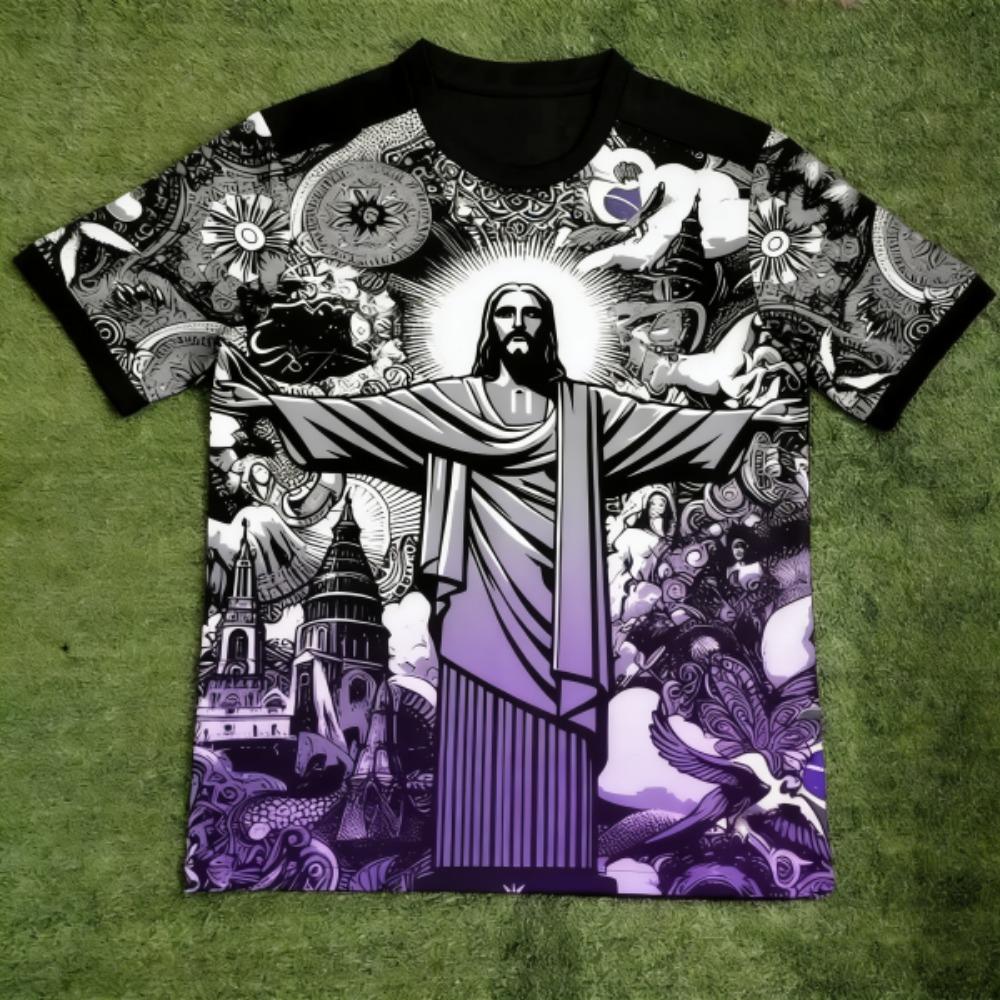 Funny JESUS Fashion European Style Printed Men's T-shirt Summer Casual Outdoor Men's Short Sleeved Tees Top Pullover Women's Clothing