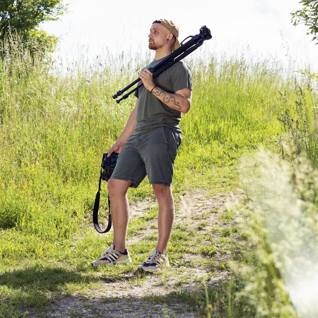 Hama Action 170 3D Camera Height Photography Tripod with Phone and Tablet and Bag for SLR Black Tripod, 62-170cm, Holder, 3-Way Head, Cameras,