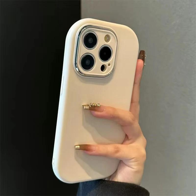 Luxury Cute Soft Silicone Candy Color Phone Case For iPhone 17 11 12 13 14 15 16 Pro Max Plus Shockproof Bumper Back Cases Cover