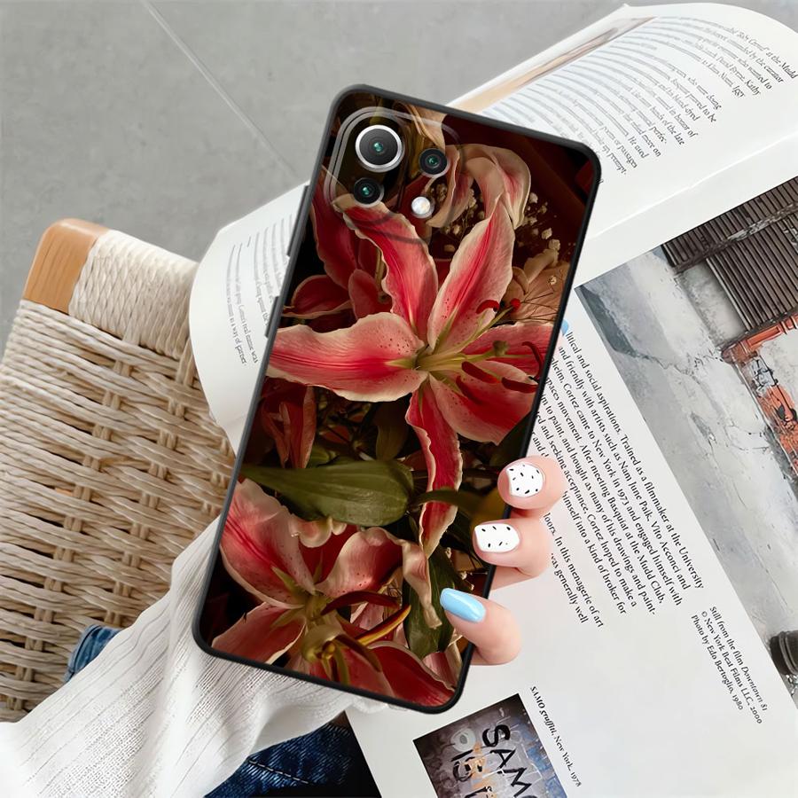 Case for Xiaomi Mi 13 Lite 10T 15 Pro 11T 14 12 12T Pro 12X 11 Funda Phone Cover Lily Orchid Flower Print